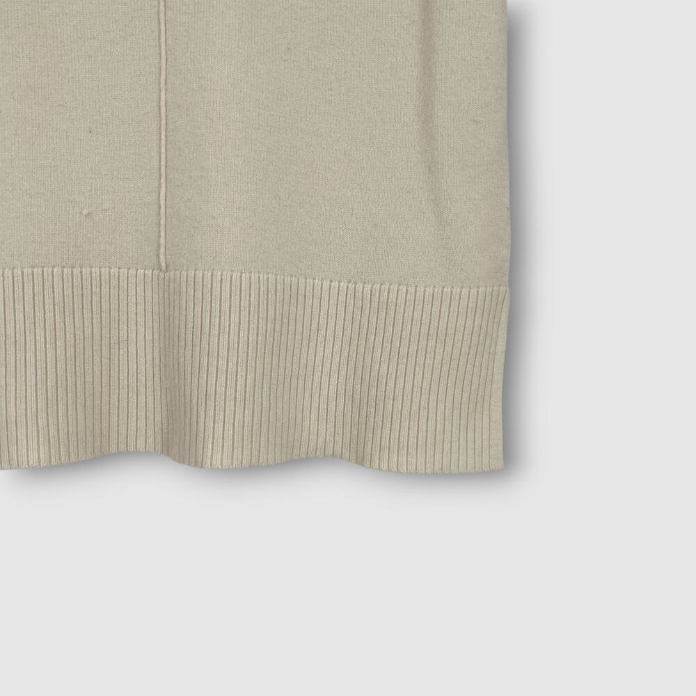 Three Dots Sleeveless Knit Sweater Vest Cream Minimalist Size Small - Picture 3 of 7